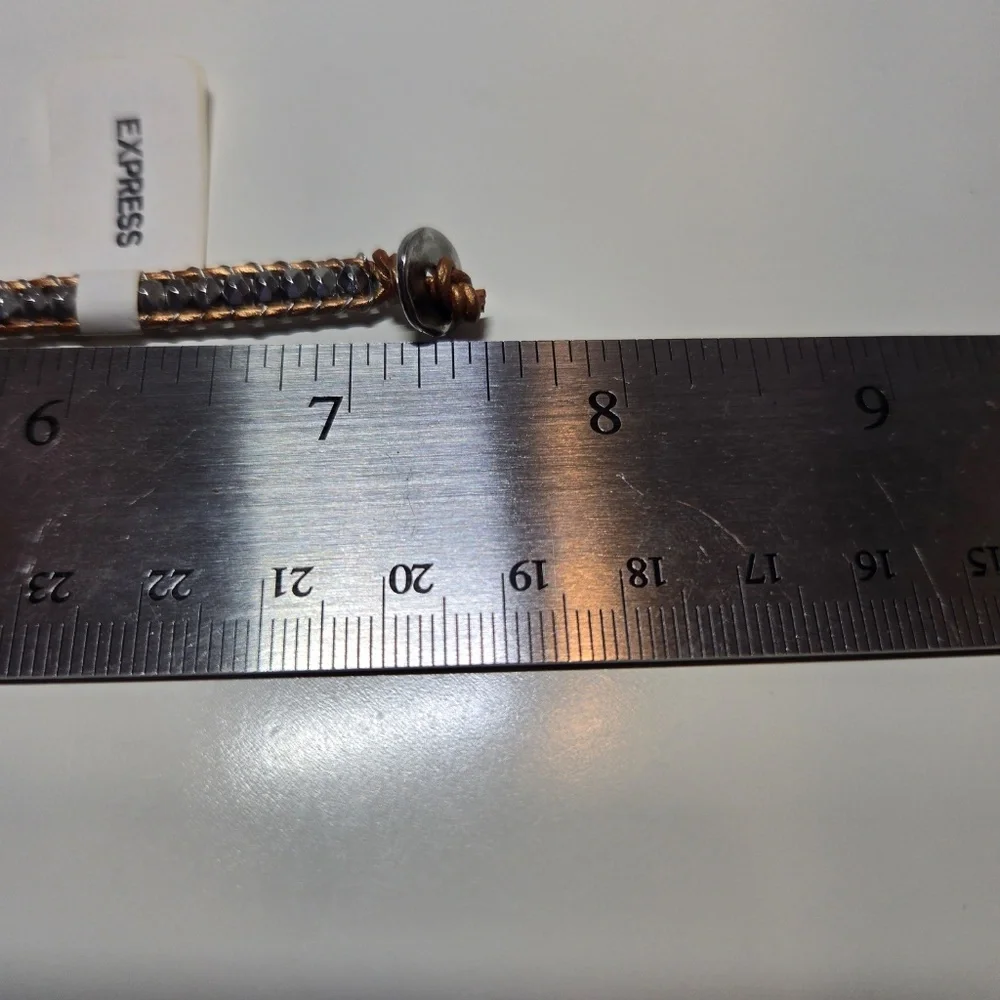 🌺 Express Metallic Beaded Wrap Bracelet NWT - Picture 7 of 8